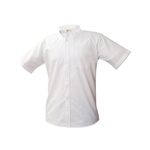 Oxford Dress Shirt-White Embroidered