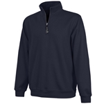 Quarter zip banded bottom sweatshirt-Navy