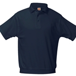 Banded Bottom Polos-Short Sleeve-Long Sleeve - Gray & Navy