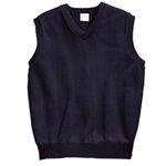 Navy Sweater Vest - embroidered