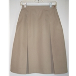 Skirts-2 Kick Pleats-Khaki